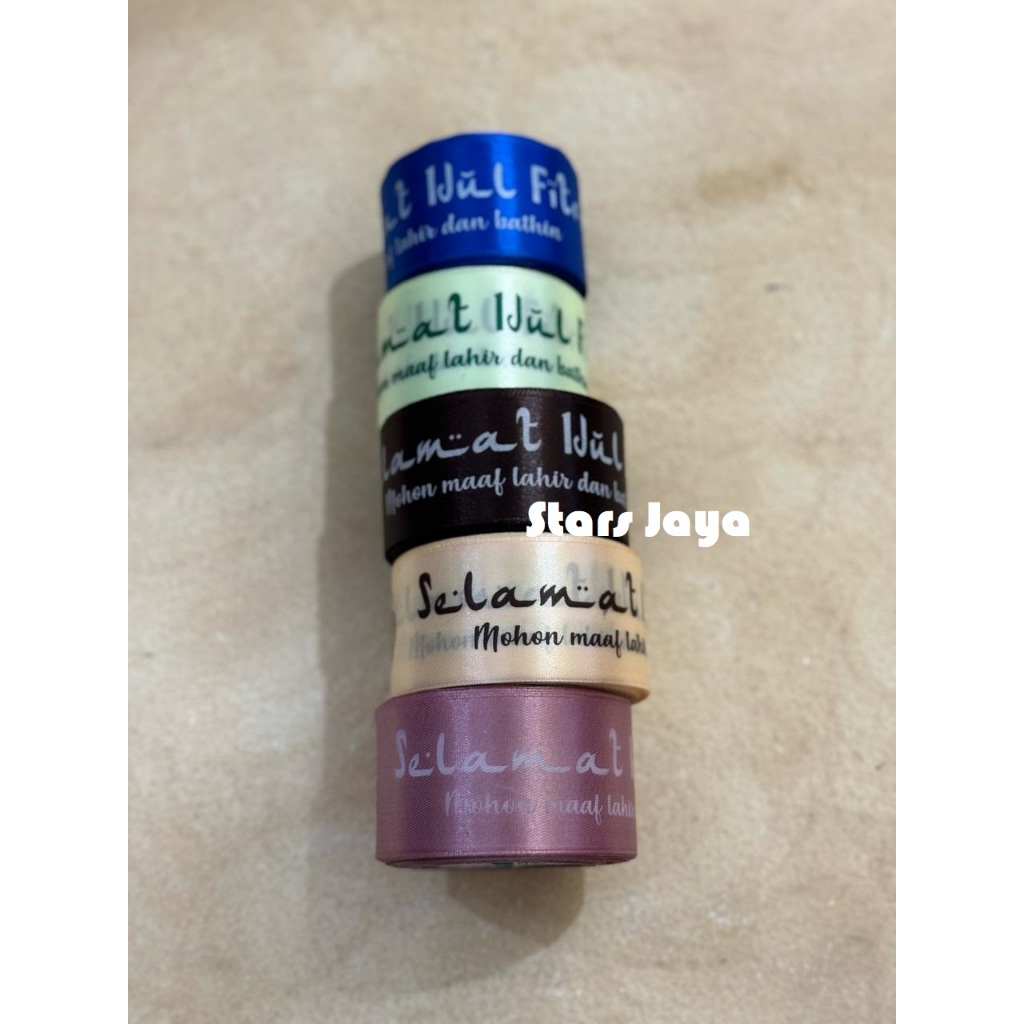 

Pita Idul Fitri 2025, Pita hias Lebaran, Pita Hari Raya, Pita Kado Idul Fitri - Satin