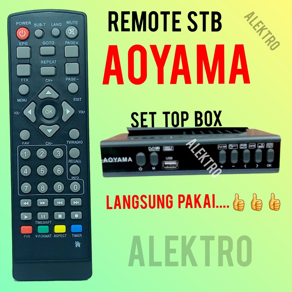 remote stb AOYAMA set top box remot langsung pakai