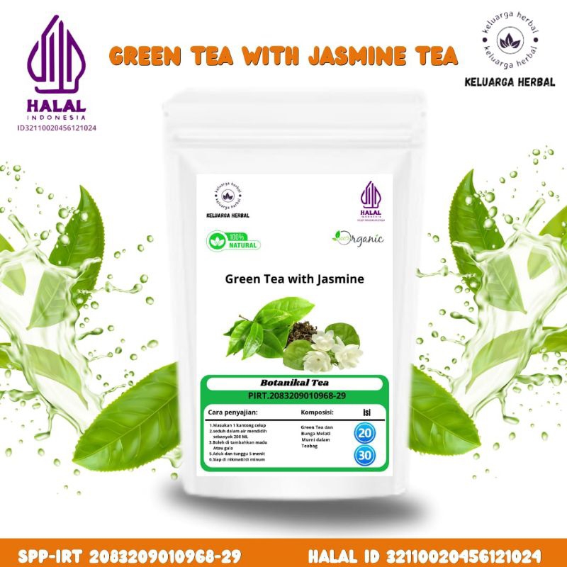

Keluarga Botanikal Green Tea With Jasmin I Teh Hijau Dan Melati isi 30 Tebag TEA AND TISANE