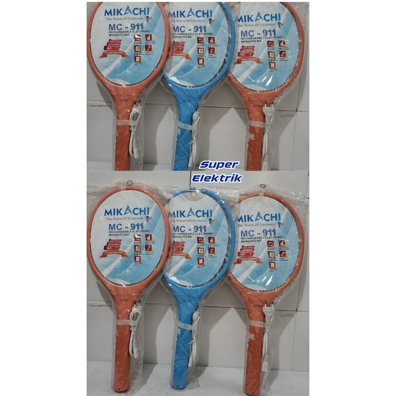 Elektrik Raket Nyamuk MIKACHI MC-911 Plus Kabel Cas Charger Colokan Listrik