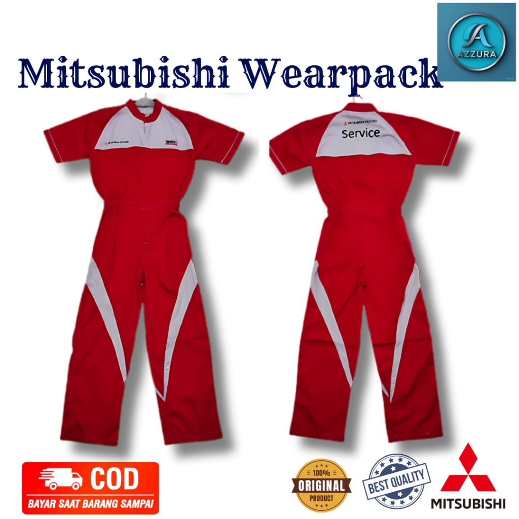 Wearpack Mitsubishi | Seragam Mitsubishi Ori | Seragam Bengkel| Seragam Kerja Pria | Seragam Mekanik