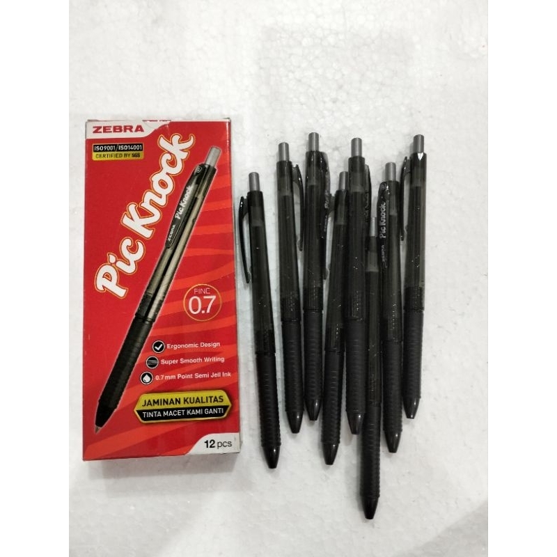 

PEN CLICK PIC KNOCK HITAM 0,7 MERK ZEBRA PEN CLICK PEN CETEK PEN HITAM PEN KANTORAN