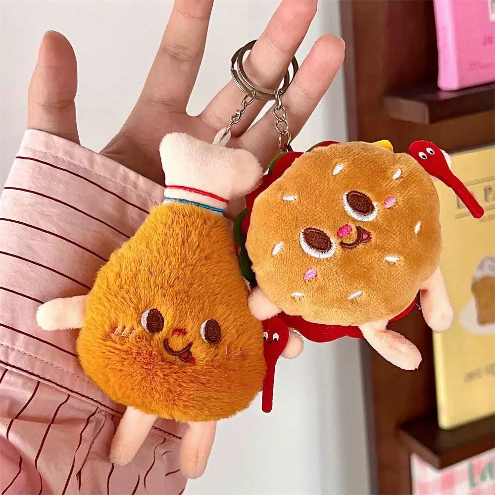 Gantungan Kuci Gantungan Tas Boneka Gembul Lucu / Gantungan makanan / Keychain burger lucu