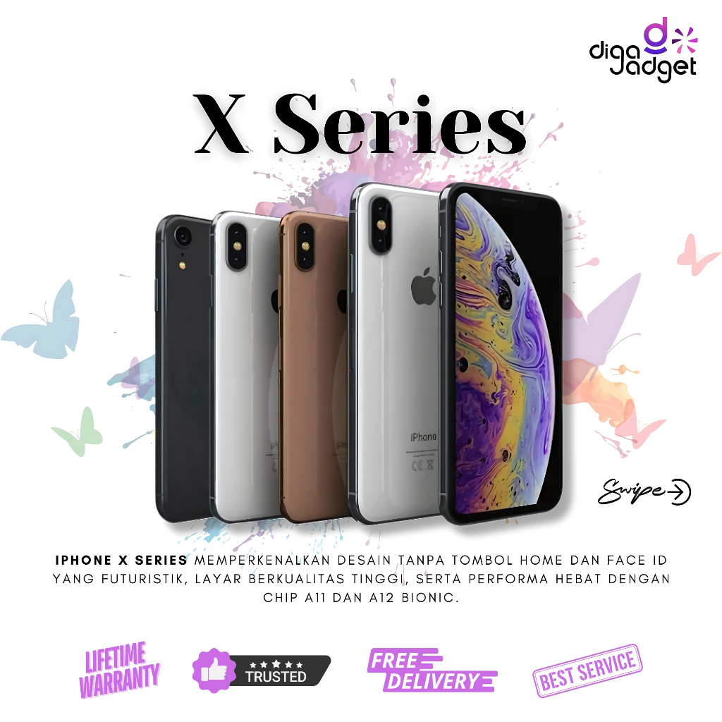 iPhone X Series | Xr | Xs | Xs Max | 64Gb 128Gb 256Gb 512Gb Fullset Second Like new