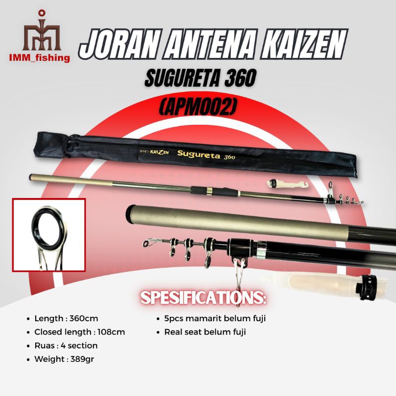 JORAN ANTENA KAIZEN SUGURETA | Telescopic | Tongkat Pancing | Fishing rod