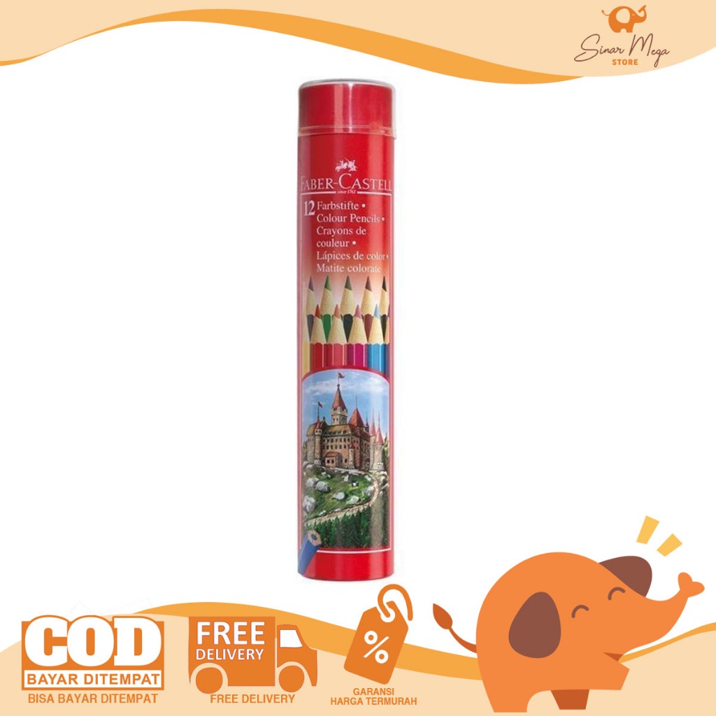 

Faber Castell Pensil Warna 12 Colour Kaleng Bulat Murah