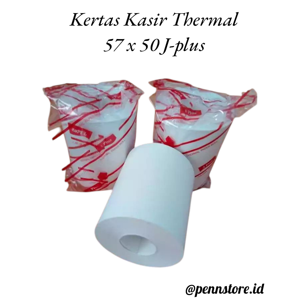 

(Roll) Kertas Kasir Thermal 57 x 50 JPLUS - Roll Struk Kasir Thermal Paper (isi kertas lebih banyak)