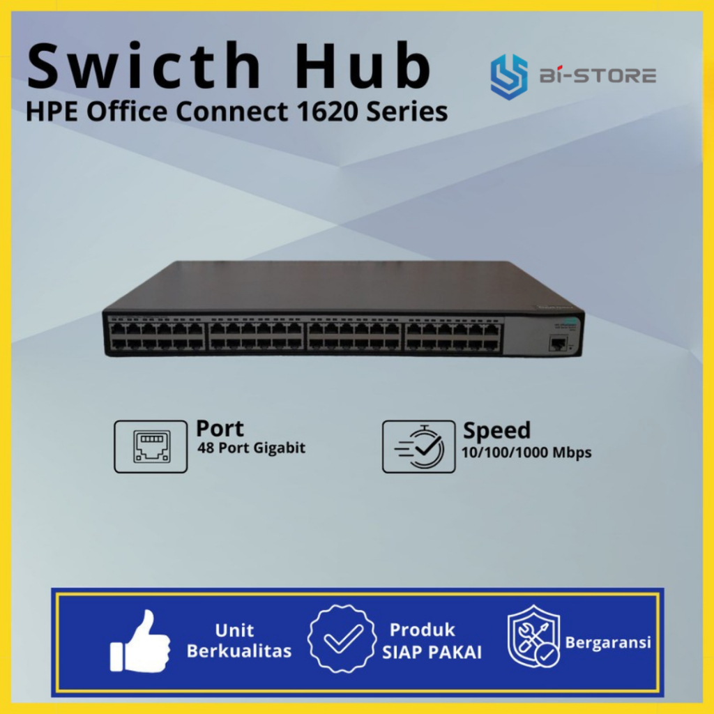 Switch Hub Gigabit Manageable 48 Port HPE Office Connect 1620 Series