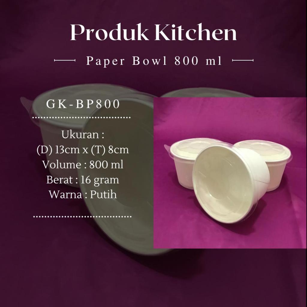PAPER BOWL 800 ML/MANGKUK KERTAS TEBAL 800 ML/ CUP BOWL (GK-BP800)