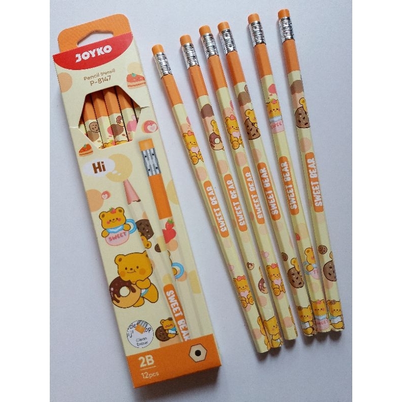 

(12PC) PENSIL 2B JOYKO+STIP P-8147 CUTE BEAR