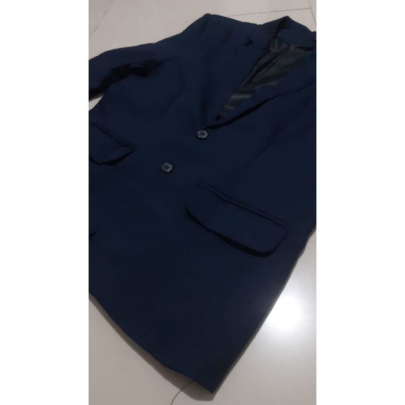 Blazer pria navy