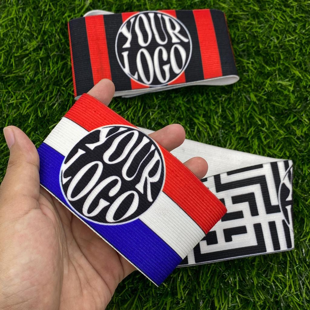 KAFA BAN KAPTEN CUSTOM LOGO Ban Captain Futsal Sepak Bola Armband Bebas Custom Logo Full Printing