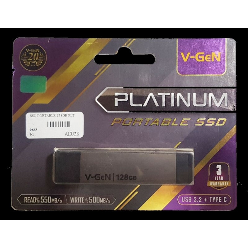 V-GeN SSD Portable 128GB 256GB 512GB Vgen Original