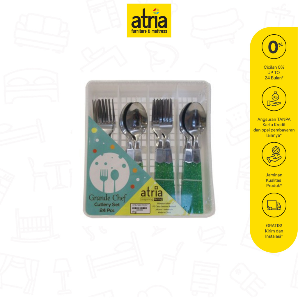 Atria Shaine Spoon & Fork 24 Pcs