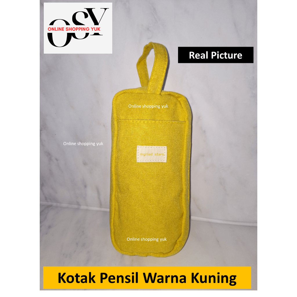 

TEMPAT PENSIL IMPORT MYRIAD STARS WARNA KUNING 1 PC , KAPASITAS BESAR JUMBO. BAHAN KUAT.