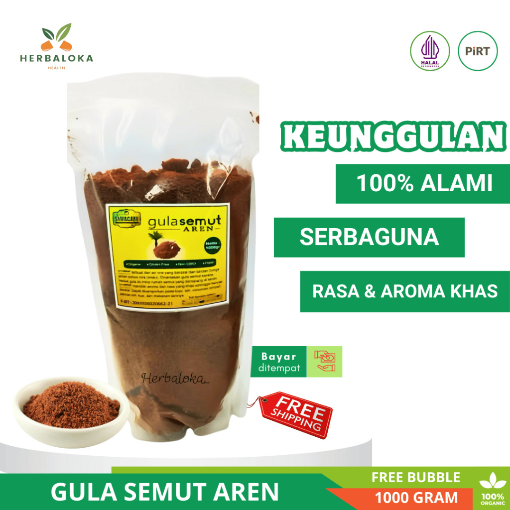 

Gula Semut Aren 1KG - Gula Aren Murni untuk Kesehatan, Minuman, dan Kue