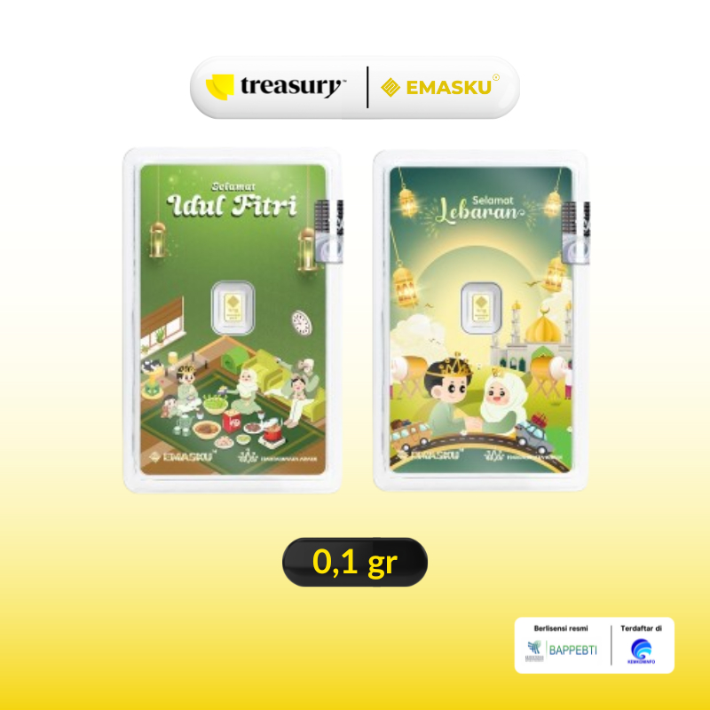 Logam Mulia 0,1 Gram EMASKU Idul Fitri Series