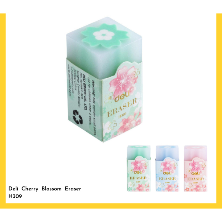 

Penghapus Pensil Lucu Transprant DELI Sakura Eraser H309