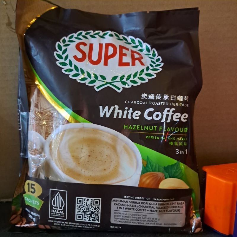 

Super White Coffee Roasted Hazelnut 15 Sachet X 36 g 540 g