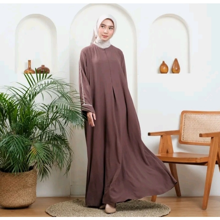 Abaya Zaenab Baju Umroh Wanita Manasik Haji Putih Polos Gamis Abaya Turkey Umroh Dubai Arabian Dress