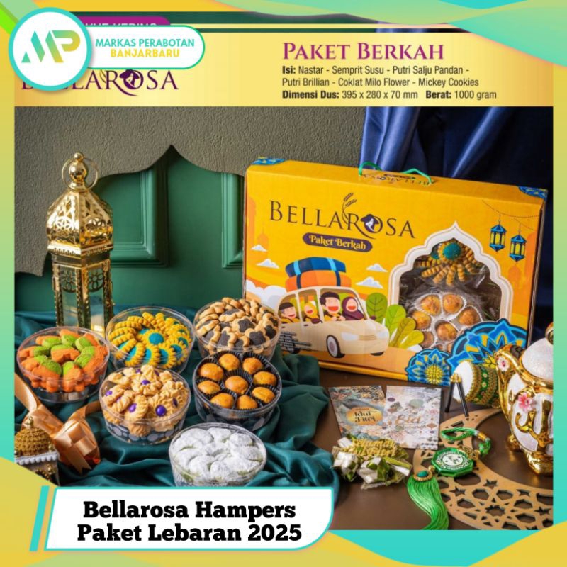 

Bellarosa / Paket Kue Kering Lebaran 2025 / Kue Lebaran Bellarosa EXP : 2026 / Hampers Kue Kering Bellarosa