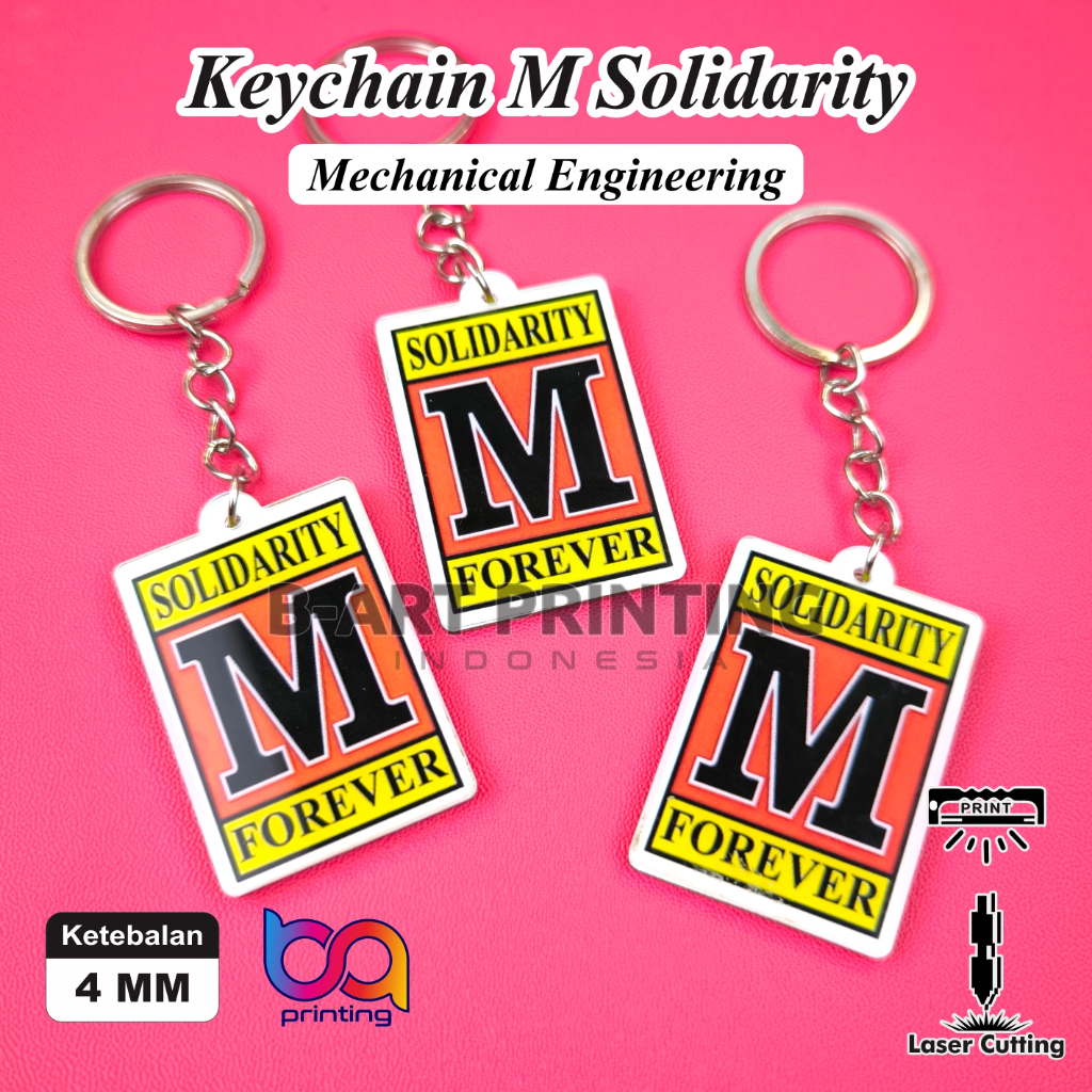 FREE STIKER GANTUNGAN KUNCI ACRILYC SOLIDARITY M FOREVER Gantungan Kunci Solidarity M Solver Gantung
