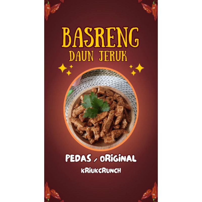 

Basreng daun jeruk [ pedas ] kemasan 100gram