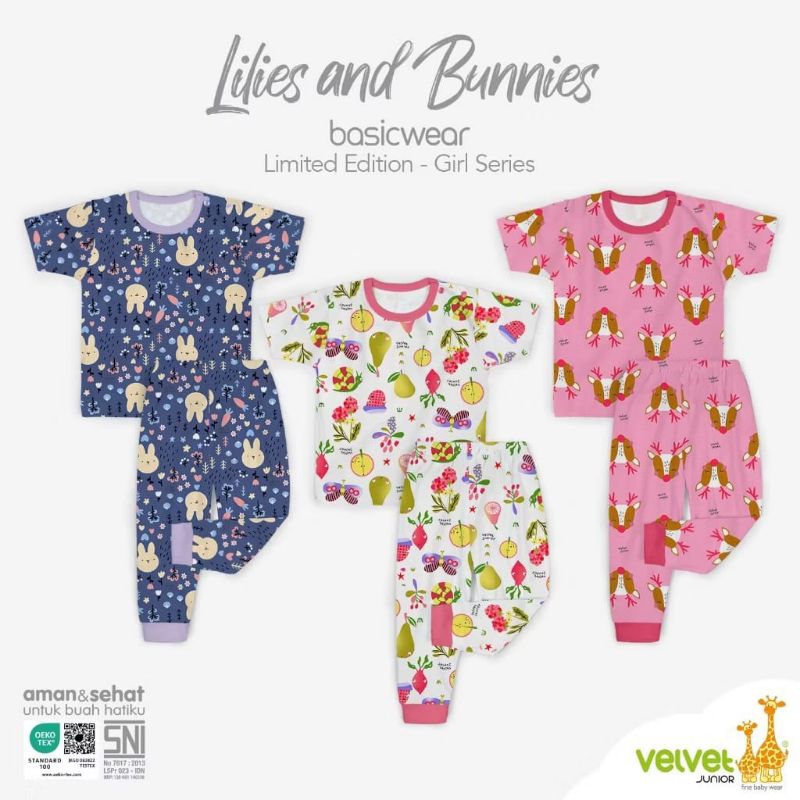 Velvet Junior Dw Girl  Lengan Pendek Celana panjang
