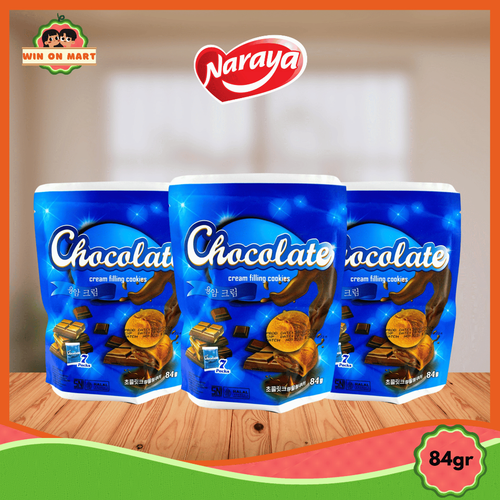 

Biskut | Naraya Cookies Chocolate Cream 84g | Biskuit Coklat