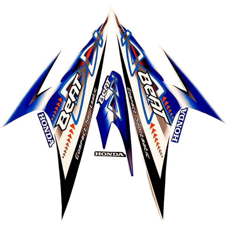 STIKER STRIPING STANDART BEAT KARBU 2012 BIRU | STIKER BODY HONDA BEAT 2012 BIRU | TERMURAH