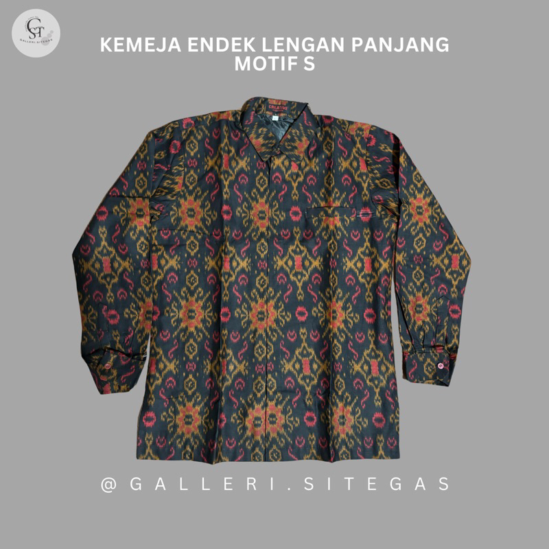 KEMEJA ENDEK LENGAN PANJANG PRIA MOTIF S Kemeja Pria Lengan Panjang Kemeja Motif S