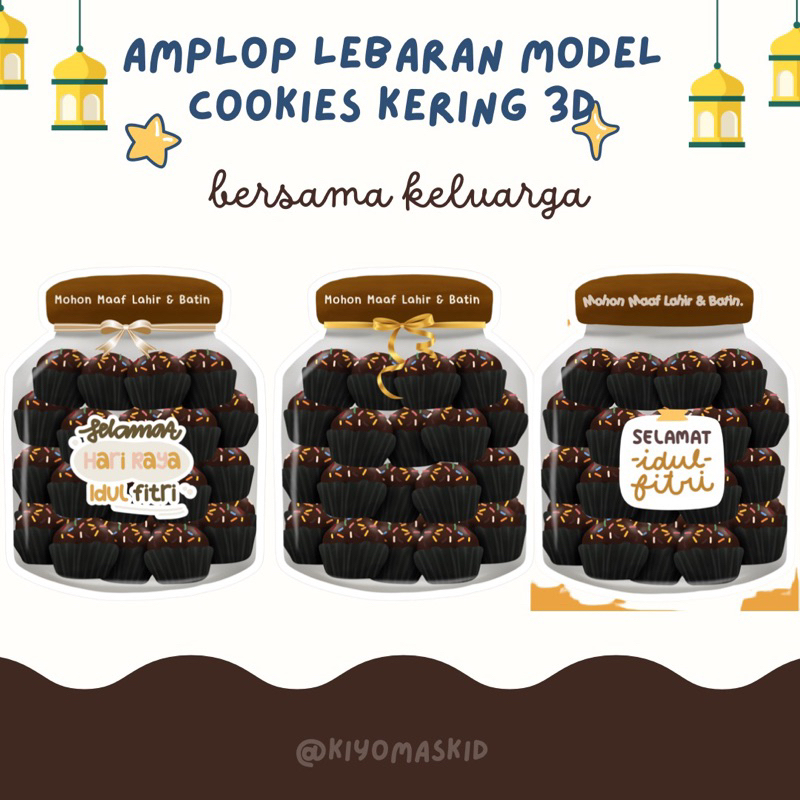 

(A14) Amplop Lebaran Model Cookies Kering 3D/Amplop Lebaran Unik Terbaru 2025/Amplop Idul Fitri/Amplop Kue Kering Lebaran