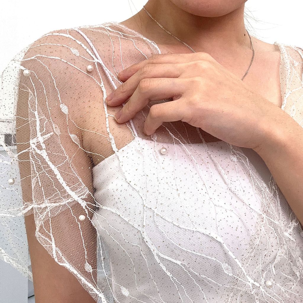 Lenata Jia Tulle Outer / Outer tile / Dress Outer Pesta Lebaran Imlek / Outer Kondangan / Brokat