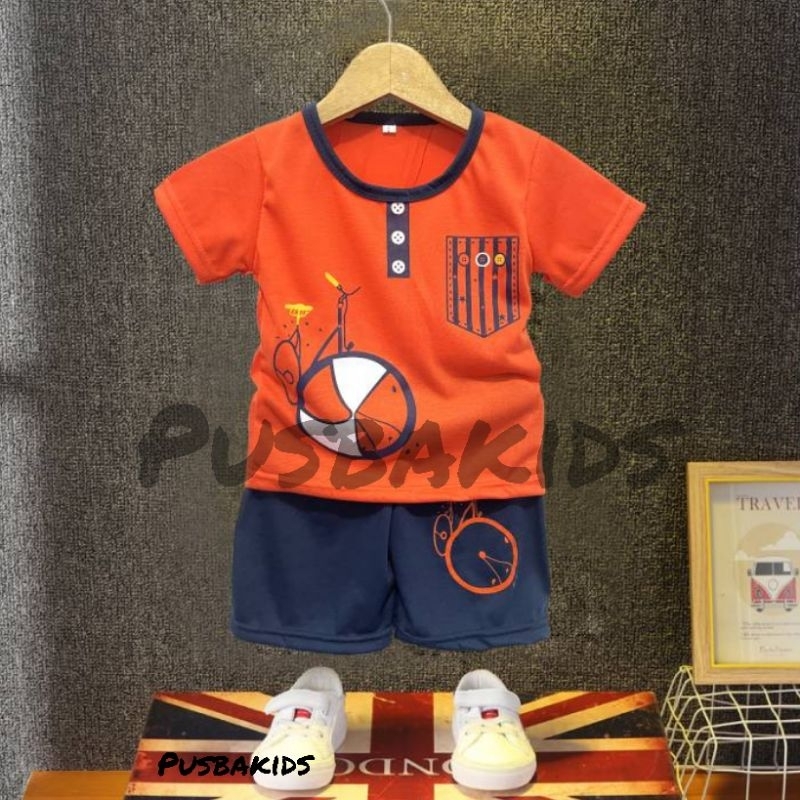 Limited Pusbakids/ Set Cowok /Baju Setelan Anak Laki Laki/ Anak Bagus/Baju Anak Cowok Murah 0-8 Thn