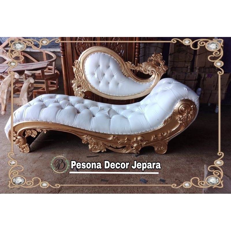 Sofa malas kayu jati / Sofa malas ukiran / Sofa mewah.