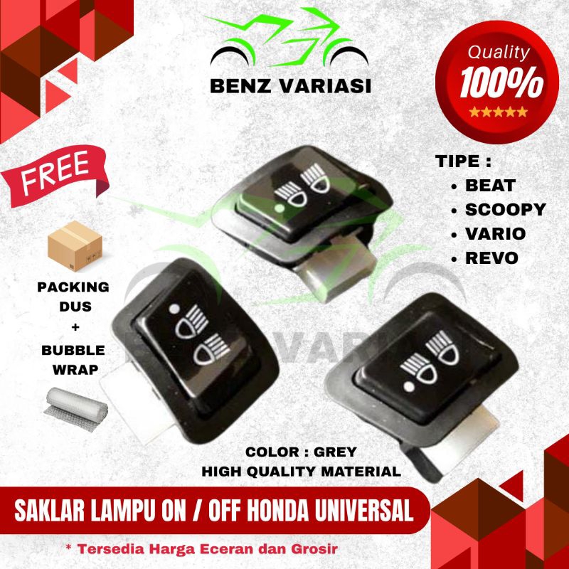 [SIAP KIRIM] TOMBOL SAKLAR DIM ON OFF MOTOR 3 TITIK UNTUK MATIKAN LAMPU MOTOR HONDA SAKLAR ON/OFF