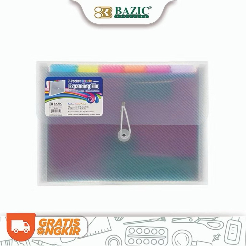 

Bazic 7 Pocket Folio Expanding File - Map Harmonika 7 Sekat