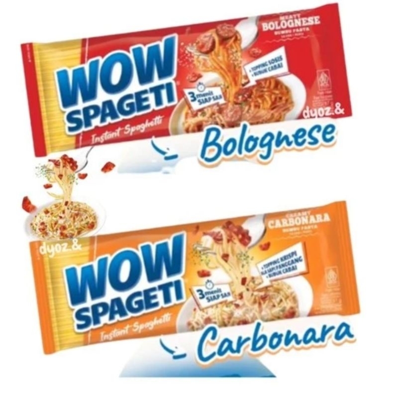 

WOW Spageti Instan Spaghetti 88 Gram [ 1 Ctn - 40 Pcs ]