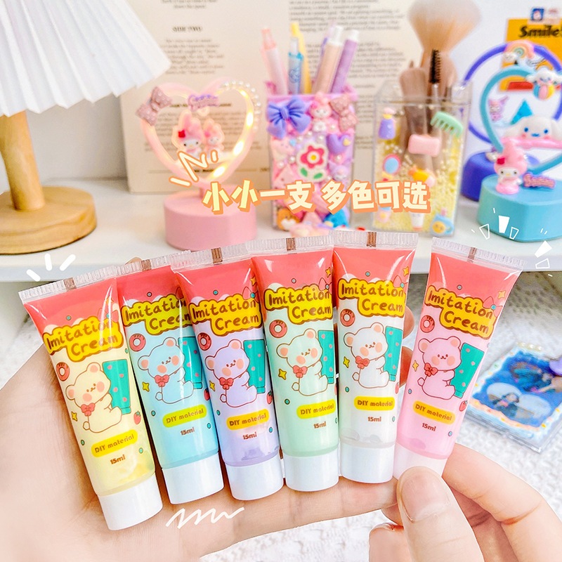 

Lem Deco Krim Resin Clay ukuran 15 ML All Warna free spuit (12pcs)