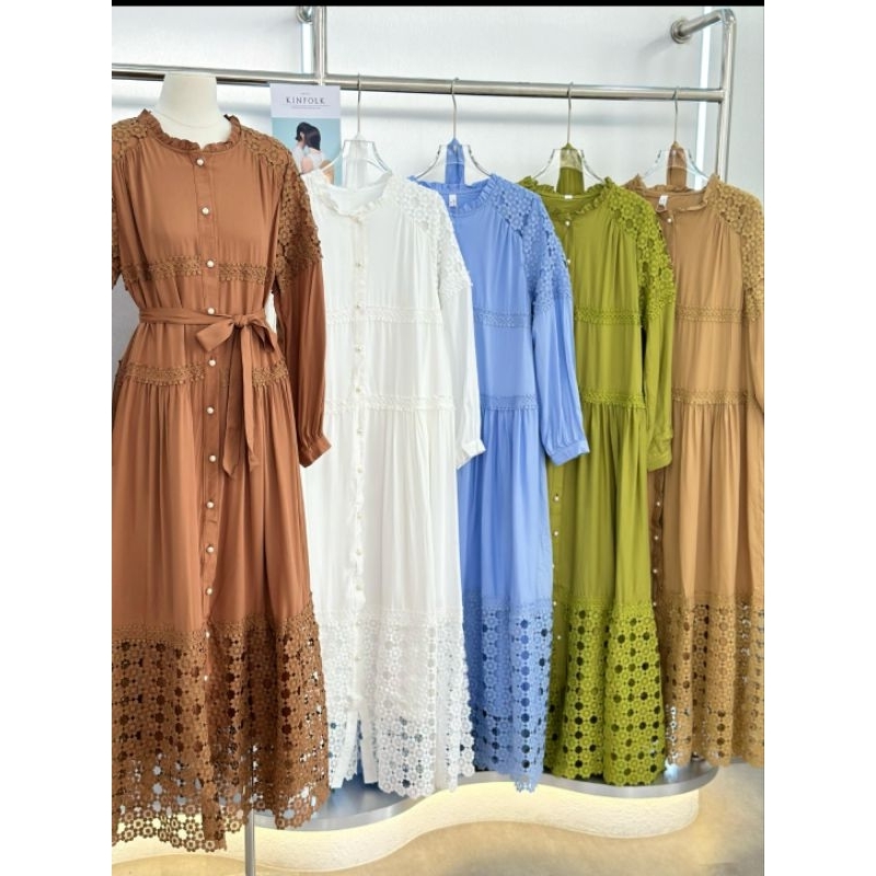 Gamis Cairo,gamis mewah, dress import premium, Dress Maxi, gamis bangkok, gamis putih, white maxi, d