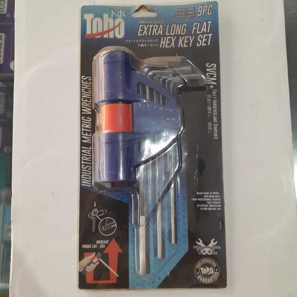 Kunci L Set Panjang Long Ballpoint 9 Pcs TOHO