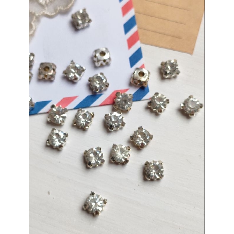 (1pcs)Payet Diamond cangkang Putih/Aplikasi Diamond/Diamond Cangkang