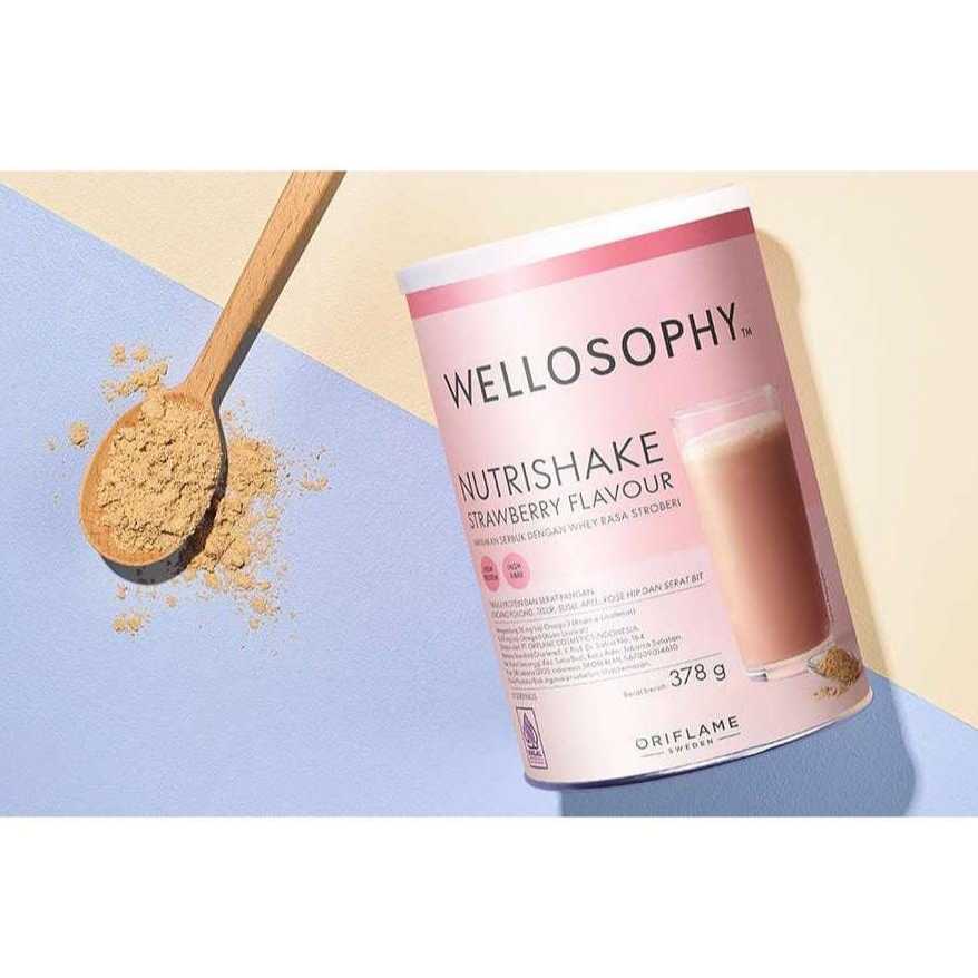 

43942 Wellosophy Nutrishake Strawberry Flavour oriflame harga promo murah