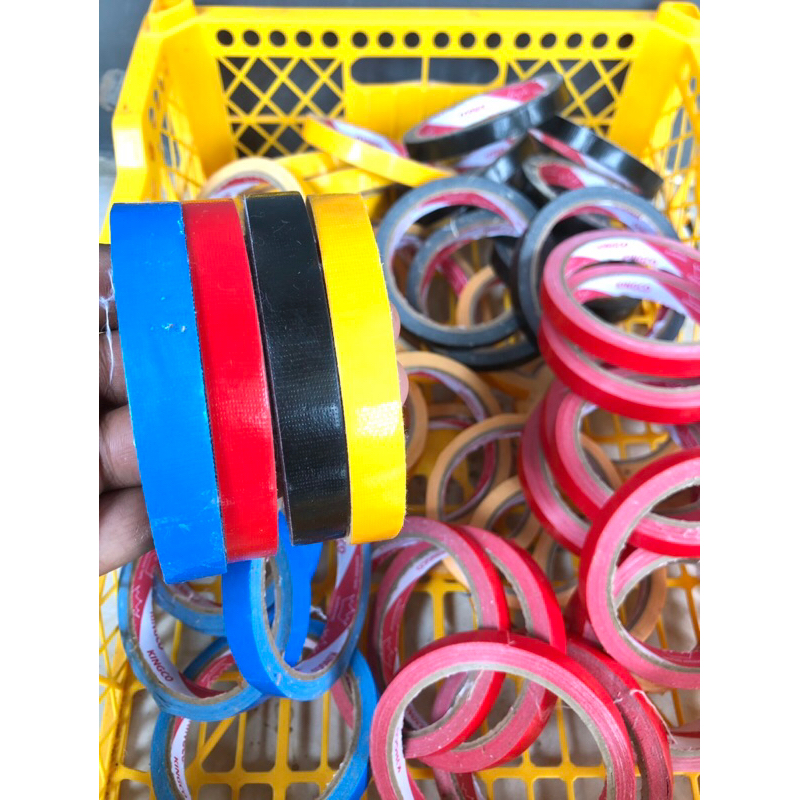 

lakban cloth kiloan warna warni(12mm-15mm)buat kerajinan atau untuk kebutuhan lainya