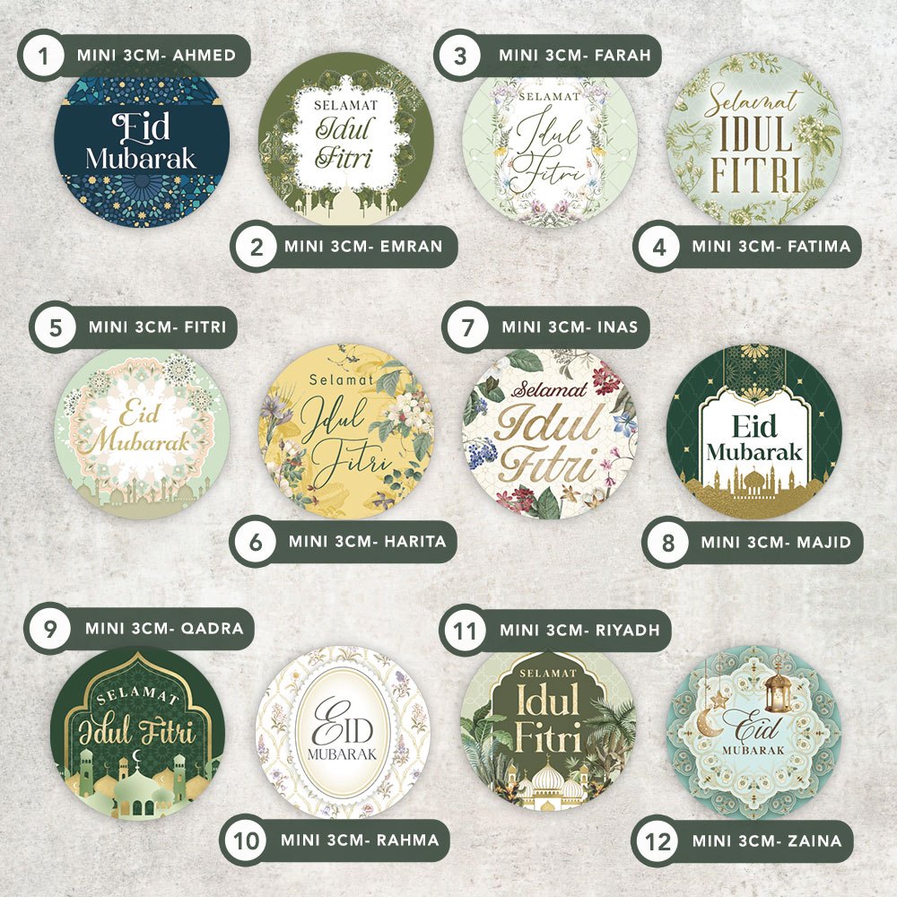 

MINI Sticker Seal IDUL FITRI / Stiker Segel Box LEBARAN / Sticker Lucu Packaging / Sticker Label HARI RAYA IDUL FITRI / Sticker Bulat Mini EID AL FITR