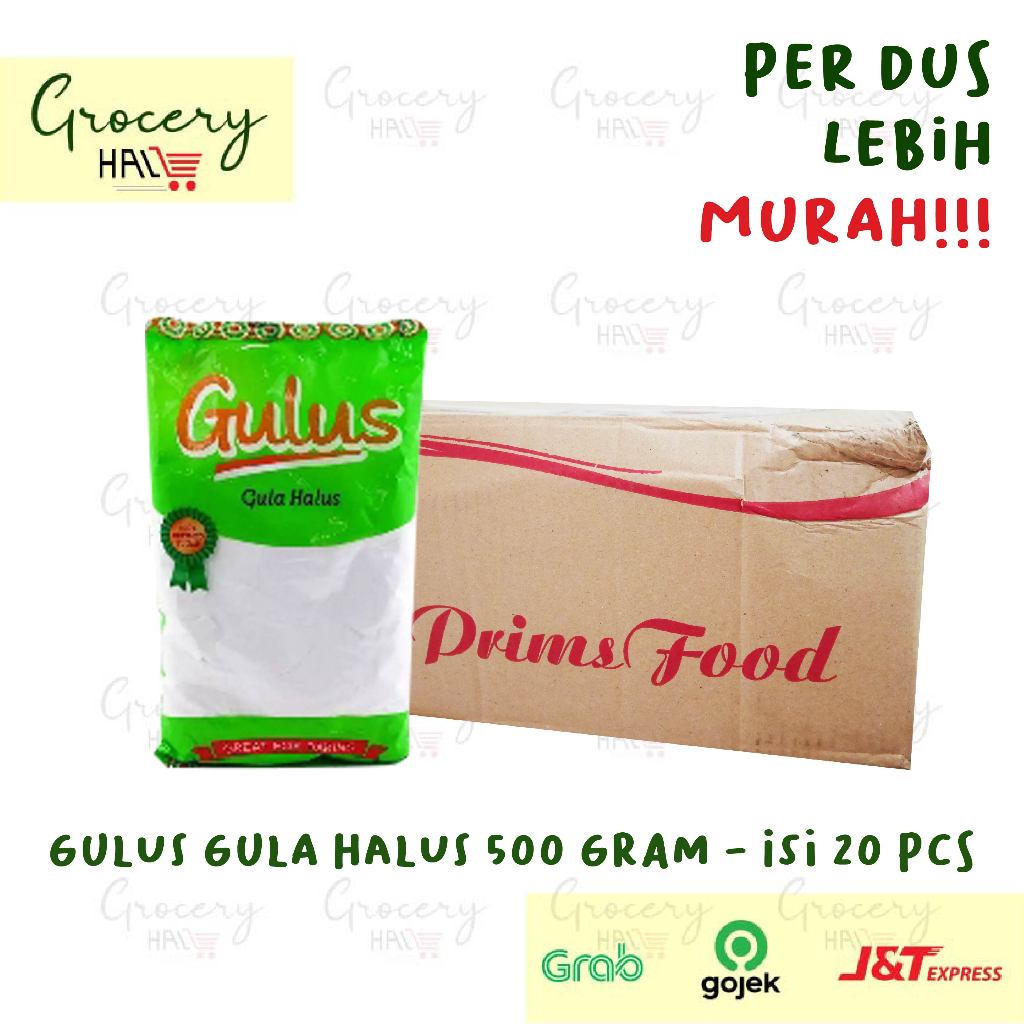 

[ HARGA DUS ] GULUS GULA HALUS 500 GRAM - 1 DUS ISI 20 PCS - KHUSUS INSTANT/SAMEDAY