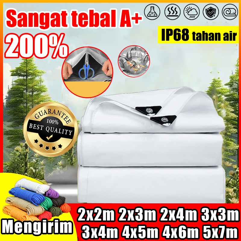 【Sangat tebal A+】kain tenda putih terpal 1x2 2×2 2x4 2×6 3x4 3x5 4x6 5x7tenda terpal anti air dan pa