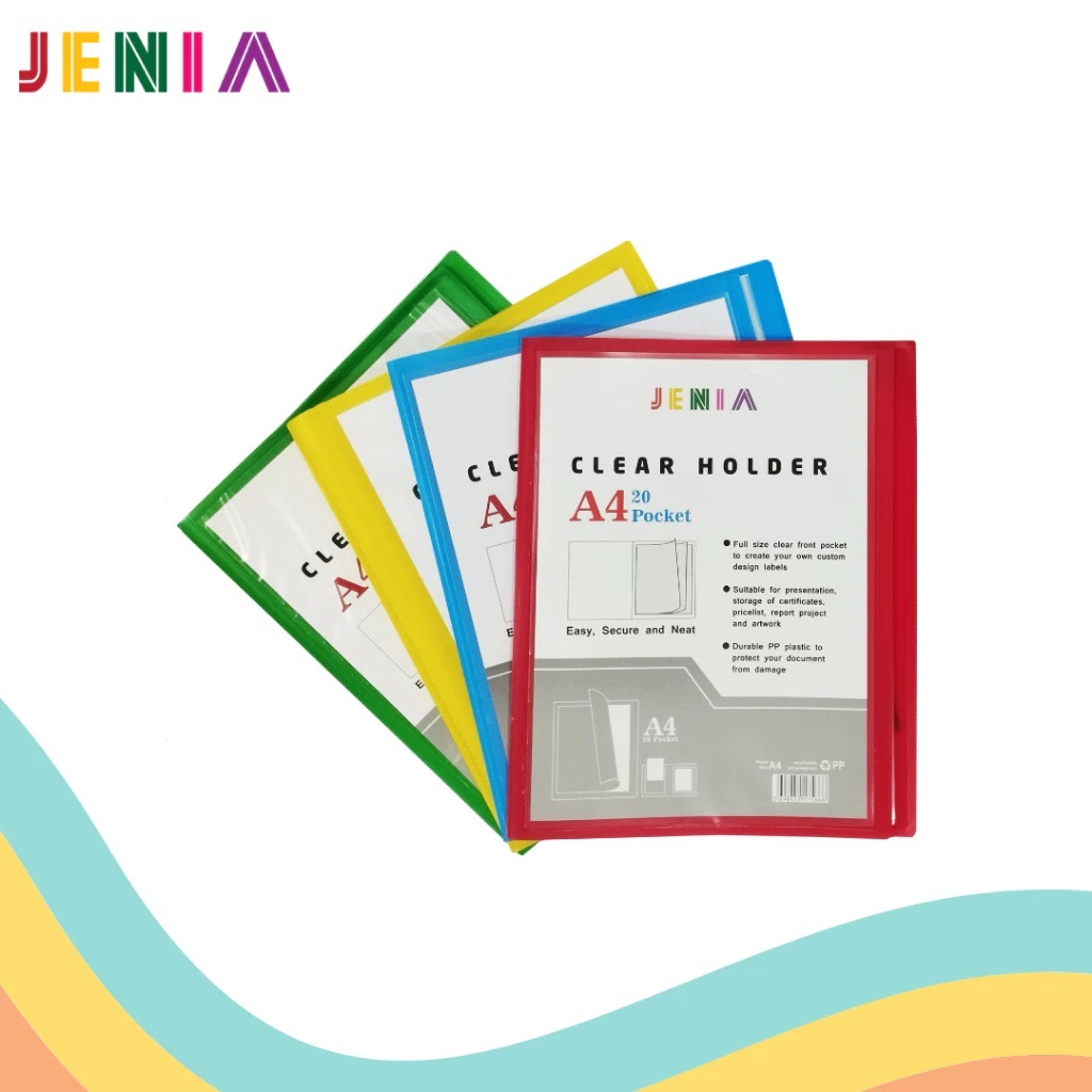 

CLEAR HOLDER JENIA A4 20 POLOS (1 PCS)/MAP Jenia A4 20 Pocket