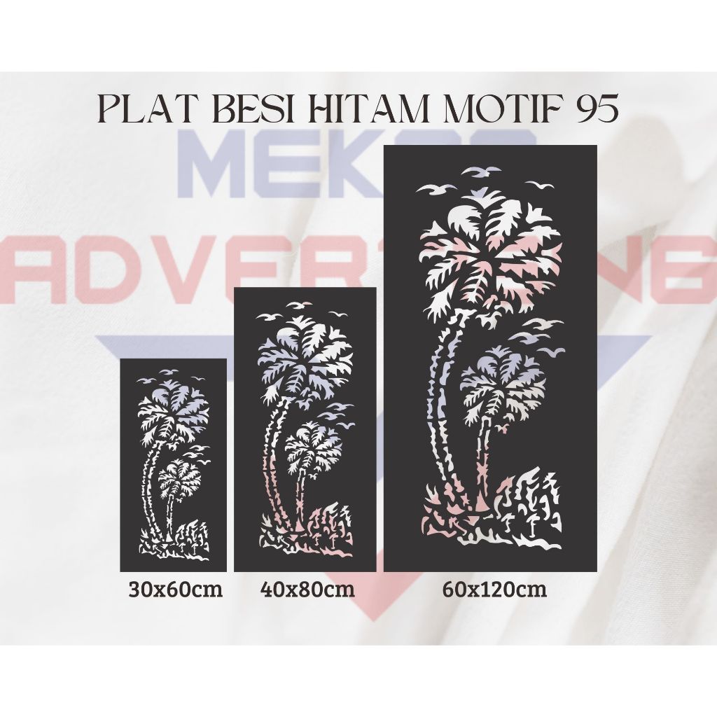 KRAWANGAN PLAT BESI PAGAR CUTTING LASER MOTIF 95