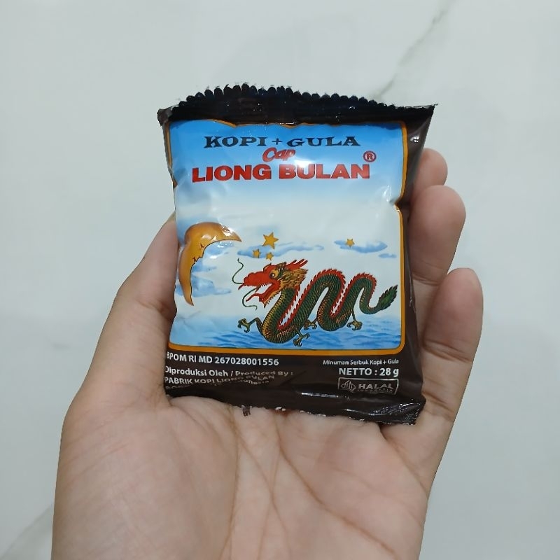 

Kopi Liong Bulan (Kopi+gula) 1 sachet 28gr harga per pcs